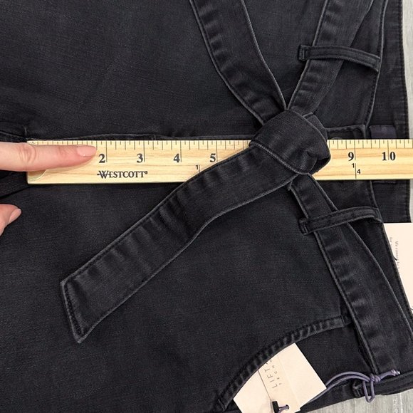 NYDJ Marilyn Mid-Rise Straight Jeans w/ Trouser Detail in Glenbrook Dark Gray - Picture 12 of 16